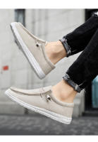 Zapatos Casuales Para Hombre Transpirables Ligeros Slip-On Planos Cómodos De Color Sólido Suela Suave Zapatos De Venta Loafers - details 12
