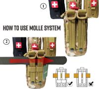 Kit De Primeros Auxilios Médico EDC Bolsa Táctica MOLLE Para Exteriores Bolsa De Cinturón 1000D Con Portador De Tourniquet - details 4