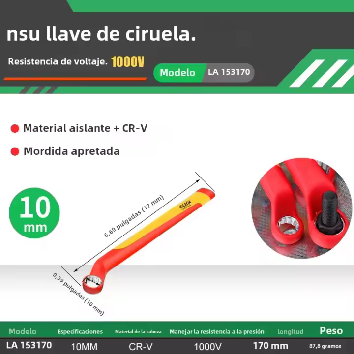 Llave De Torsión VDE Aislada LAOA 1000V Para Mantenimiento De Vehículos Eléctricos Herramientas De Electricista Para Mejoras En El Hogar DIY - 1