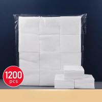 1200pcs Algodón De Remoción De Maquillaje Pads, Fabricado En No-Velcro Para Eliminación De Maquillaje, Esmalte De Uñas Y Tónico Facial - details 0