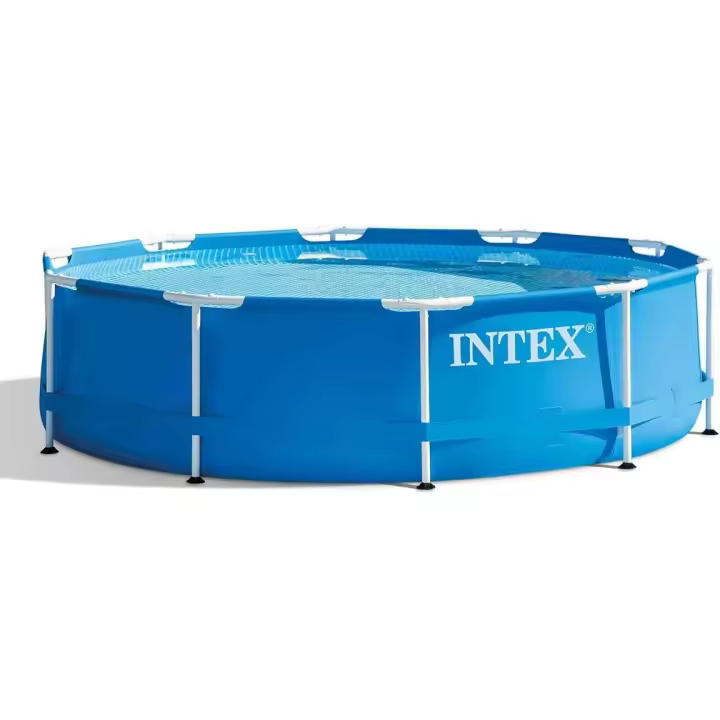 Intex Piscina Desmontable Redonda Metal Frame Familiar Color Azul, Material Resistente Triple Capa, Tubular, Infantil - 1