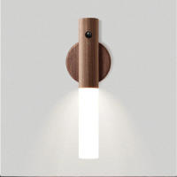 Lámpara Creativa Inteligente Con Sensor De Movimiento PIR Luz LED Recargable Magnética Nocturna Para Madera Armario De Cocina Luz De Cabina - details 5
