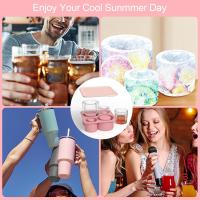 Bandeja de silicona para Cubitos de Hielo con tapa para Vaso Stanely, Moldes para Vagos de Hielo, bandejas cilíndricas de silicona para freezador, sin BPA, Aptas para lavavajillas (Rosa) - details 4