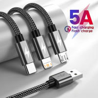 Cable De Carga USB 3 En 1 Super Rápido Para iPhone 14 Samsung Huawei Xiaomi Redmi POCO Braided 1m 2m Micro USB Tipo C - details 2