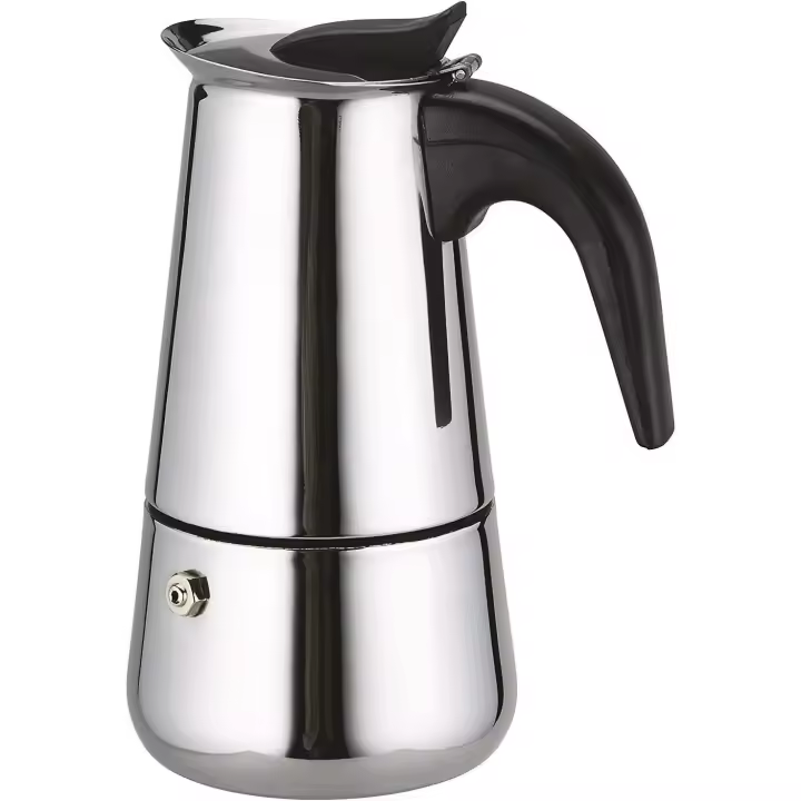 Cafetera Italiana de Acero Inoxidable, de 2 a 12 tazas de Capacidad, Apto para Eléctrica, Vitrocerámica, Gas o Inducción. Perfecto para uso doméstico y oficina. Cafetera Moka espresso. - 1