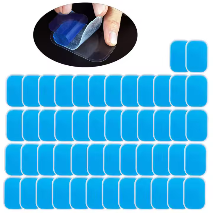 50PCS Almohadillas De Gel EMS Para Estimulador Abdominal Accesorios De Entrenador Muscular Cinta De Tonificación De ABS Hojas De Gel Para Ejercicio De Cintura Y Abdomen - 1