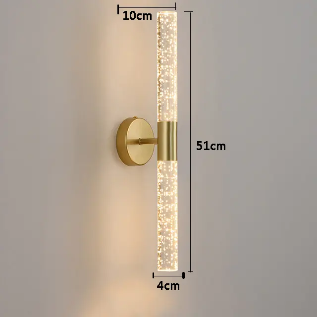 Lámpara De Pared LED De Cristal Núrdico Con Bolitas Para Dormitorio Y Sala De Estar Iluminación Interior Doméstica Decorativa AC85-265V - 1