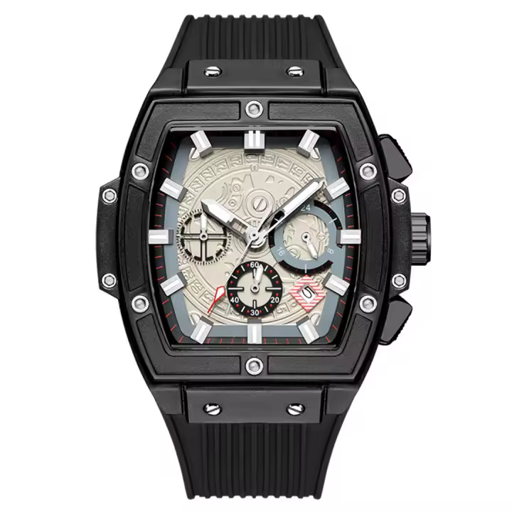 Reloj para hombre con diseño de barrileta, Esfera Hueca, al mejor precio. - 1