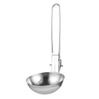 2Pcs Cuchara De Acero Inoxidable Con Mango Largo Y Colapsable Tenedor Para Sopa Utensilio De Servicio Para Camping - details 8