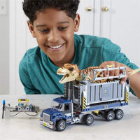 Bloques De Construcción De Dinosaurio Jurassiced Serie Nueva T-Rex Transportador Para Niños Regalo De Navidad Compatible Con Lego ABS Sin Batería - details 6