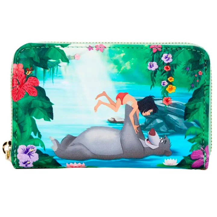 LOUNGEFLY Cartera Libro de la Selva Jungle Book hombre mujer Mowgli Baloo Kaa Disney Wallet mujer - 1