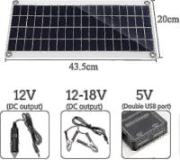 300 W 12 V Kit de Panel Solar Cargador Badería 300 Vatios 12 Voltios Sistema Rojo Con 10A Controlador - details 0