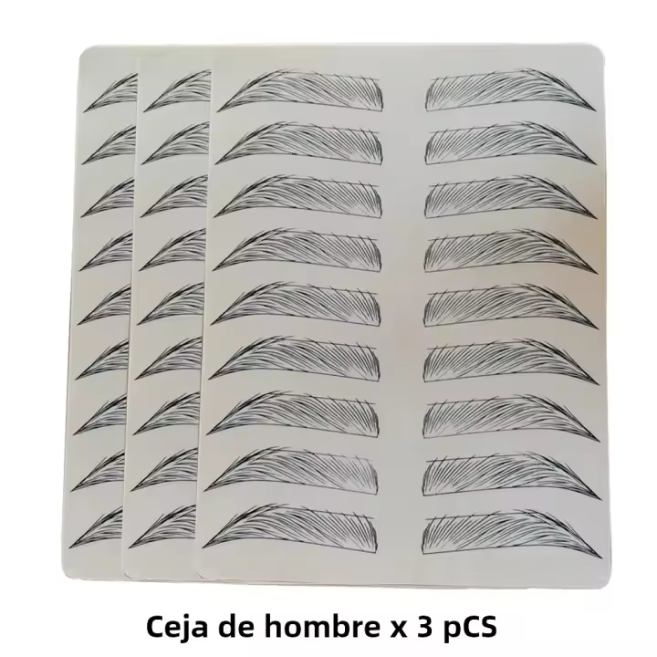 Hoja De Práctica Para Cejas Con Latex Uso Doble Para Diseño De Cejas Y Tatuaje De Cabello Permanente Accesorio De Tatuaje - 1
