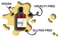 Aceite de Sésamo Orgánico Prensado en Frío, Uso Cosmético, Masajes Ayurvédicos, Desmaquillante Natural, Tratamiento Capilar, DIY, Neutro - B.O.T cosmetic & wellness - details 3