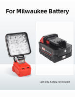 Luz De Trabajo LED Para Batería Milwaukee M18 18V Luz Amplia Con Dos Puertos USB Para Emergencias Y Almacenamiento De Baterías - details 9