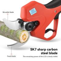 Tijeras Electricas de Podar Profesionales 600W 2 Baterias 1300mAh Pantalla LCD Cuchilla SK7 Acero al Carbono Corte 30mm Carga Rapida 15 Horas Ligero para Arboles Frutales Jardin Herramientas de Poda Inalambrica - details 2