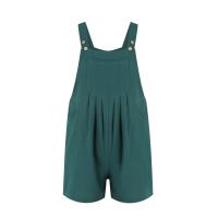 Traje De Mujer Casual De Algodón Lino Suave Con Pierna Ancha Y Bolsillos Estilo Callejero Cómodo Para Verano Color Sólido - details 29