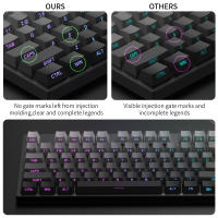 Keycaps De PBT Material 133 Teclas Perfil Cherry Gradiente Gris Sublimación Lateral Para Teclado Mecánico Romoral - details 6