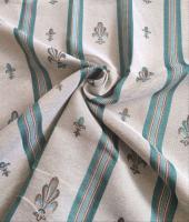 Cortina alpujarreña decorativa 140x260 cm con diseño flor de lis Verde – Tejido jacquard de algodón y poliéster con dibujo permanente – Estilo rústico para casas de pueblo, cocinas, patios y salones – Fabricada en España – OEKO-TEX - details 2