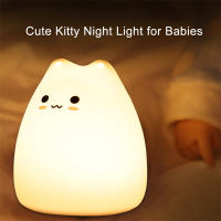 Lámpara Nocturna Para Bebé De Gato Mini Popular 7 Colores Toque Cambio De Color Protección Ocular Luz De Noche Para Dormitorio Regalo Para Niños - details 15