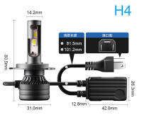 Lámparas De Faro LED Super Potentes ZTZPIE 6000K 300W Canbus EMC Para Coche Bombilla Antiniebla Universal 2pcs H1 H7 H4 H11 9005 9006 HB3 HB4 - details 13