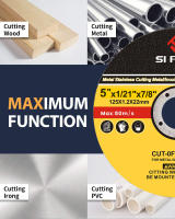 Set De 5 Discos De Corte Metálico Para Amoladora Angular 75/115/125mm Resina Para Acero Madera Herramienta De Corte - details 5