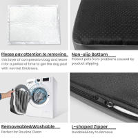 Cama Para Perro Cuadrada Grande Con Forro Térmico Lavable Y Cierre De Cremallera Antideslizante Para Invierno Matrícula De Mascota - details 6