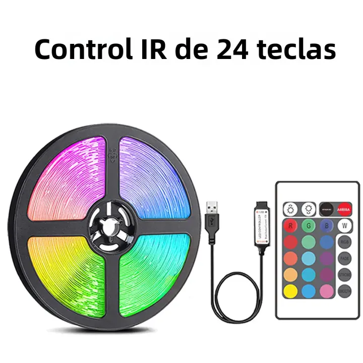 Tiras LED RGB 10m 20m Con Control Remoto De 44 Teclas Para Decoración De Habitaciones Dormitorios Y Fiestas Luz De Pared Y TV - 1
