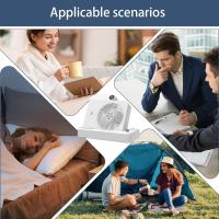 Ventilador de escritorio Pequeño, circulador de Aire con Cargador inalámbrico, ajuste de 100 velocidades, Pantalla digital, base en Ángulo, dispositivo de enfriamiento portátil para acampar para Mujeres y hambres, 9,84x6,5x9,45 pulgadas - details 2
