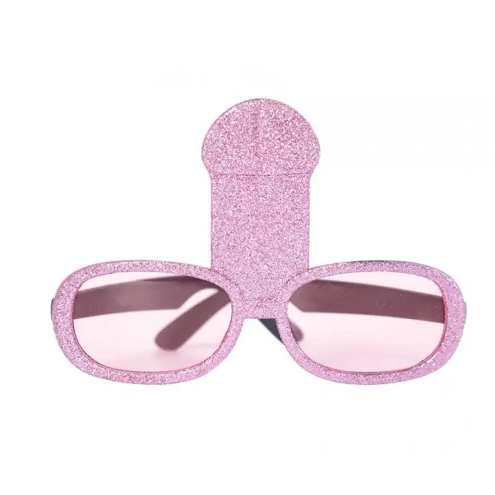 Eurocarnavales Gafas de Pene rosa brillante - 1