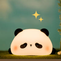 Luz Nocturna De Silicona En Forma De Panda Con Patas Muestrando La Luz Ideal Para Decoración De Habitaciones Regalos Para Niños Y Niñas - details 0