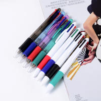 4pcs Pluma Bolígrafo Retráctil De Gel 0.7mm En 4 Colores Multi-Función Para Estudiantes Y Oficina Suministros Escolares Y De Oficina Estación De Trabajo - details 0