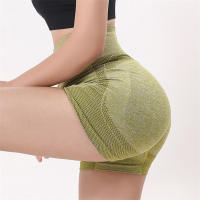 Shorts De Verano Para Mujer Cintura Alta Yoga Workout Leggings Scrunch Butt Elastic Casual Deporte Fitness Sin Costuras - details 7