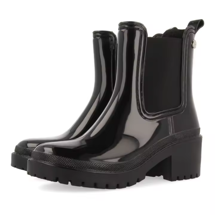 Botas de Agua Gioseppo Negras Mujer con Elástico Lateral - 1