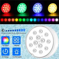 Luz Submersible Recargable RGB Para Piscina Con Control Remoto Impermeable Para Decoración De Bañera Fuente Luz LED De Batería Incluida Protección IP68 - details 2
