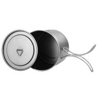 Tomshoo Taza De Titanio De 1100ml Para Camping Y Pícnic Con Tapa Vajilla De Camping Accesorios De Cocina Reutilizable - details 3