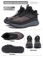 Zapatos De Senderismo Para Hombre Baasploa Mocasines De Otoño Invierno Con Forro De Peluche Cómodo Y Cálido Suela Antideslizante Impermeable TPU Rendija Elástica Encima Del Tobillo Material Principal Sintético - details 9