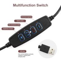 Lámpara De Mesa LED Con Trípode Y Anillo Selfie Mini 6 Pulgadas USB Ajustable Para Fotografía Y Video Vlog YouTube - details 1