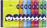 STARTELECTRIC BLOC ESPIRAL CUADROVÍA (TAMAÑO A5 17x22 cm) /40 HOJAS, COLORES SURTIDO, SET DE 5 CUADERNOS MARCA LAMELA - details 1