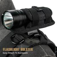 Funda Para Linterna Táctica Con Portarretratos Rotativo Y Clip De Cinturón 360 Grados Con Correa De Carabiner KITPIPI Material De Nylon - details 2