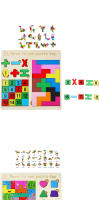 Rompecabezas De Madera 3 En 1 Para Niños Cogestión De Colores Y Matemáticas Juego Educativo De Inteligencia Geométrica - details 4