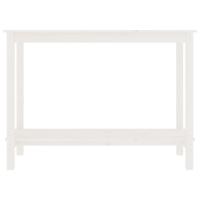 vidaXL Mesa consola de madera maciza de pino blanco 110x40x80 cm - details 2