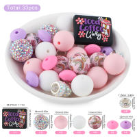 Set De 33 Piezas De Bolas Y Lentiles De Silicona Para Fabricación De Joyas DIY Accesorios Para Pulseras Bolígrafos Y Llaveros - details 20
