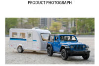 Modelo a Escala 1/36 Land Rover JEEP Wrangler F150 Camión De Remolque De Coche Juguetes De Aleación De Metal Con Puertas Abiertas Set De Caravana Para Niños - details 16