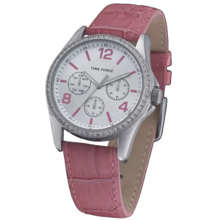 Time Force Tf4022l11  Reloj Para Para Mujer Color Rosa - 1