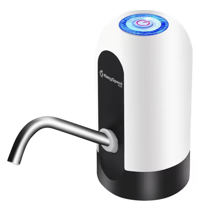 EasySpeed Dispensador de Agua Eléctrico USB-C  Bomba Recargable 1200mAh con 2 Adaptadores para Garrafas y Botellas de 3,5 a 18,9L  Ideal para Hogar, Oficina y Camping - 1
