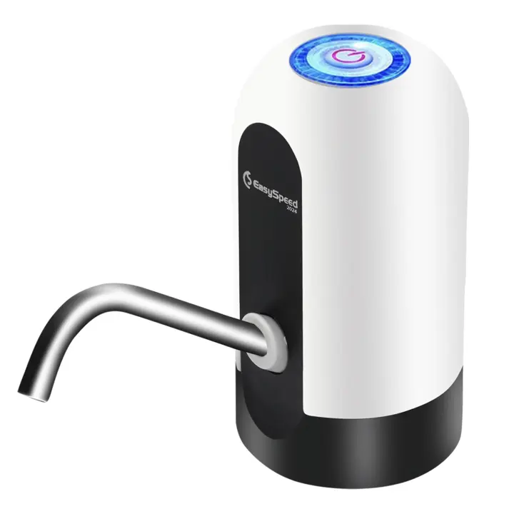 EasySpeed Dispensador de Agua Eléctrico USB-C  Bomba Recargable 1200mAh con 2 Adaptadores para Garrafas y Botellas de 3,5 a 18,9L  Ideal para Hogar, Oficina y Camping - 1