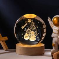 Lámpara De Noche De Cristal 3D Planetario Engravedo Por Láser Sistema Solar Decoración Para Escritorio Regalos De Festival Astronomía - details 13