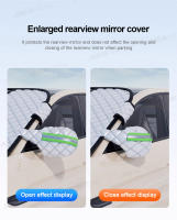 SEAMETAL Cubierta De Ventanilla De Coche Anticongelante Magnética Universal Protector Solar Exterior Impermeable Para Todas Las Estaciones - details 8