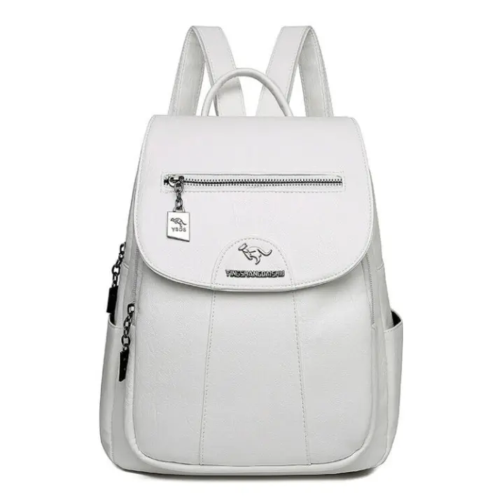 Mochila para mujer, nueva, de gran capacidad, de piel de oveja suave, informal, bolso de hombro, mochila de moda para estudiantes universitarios - 1